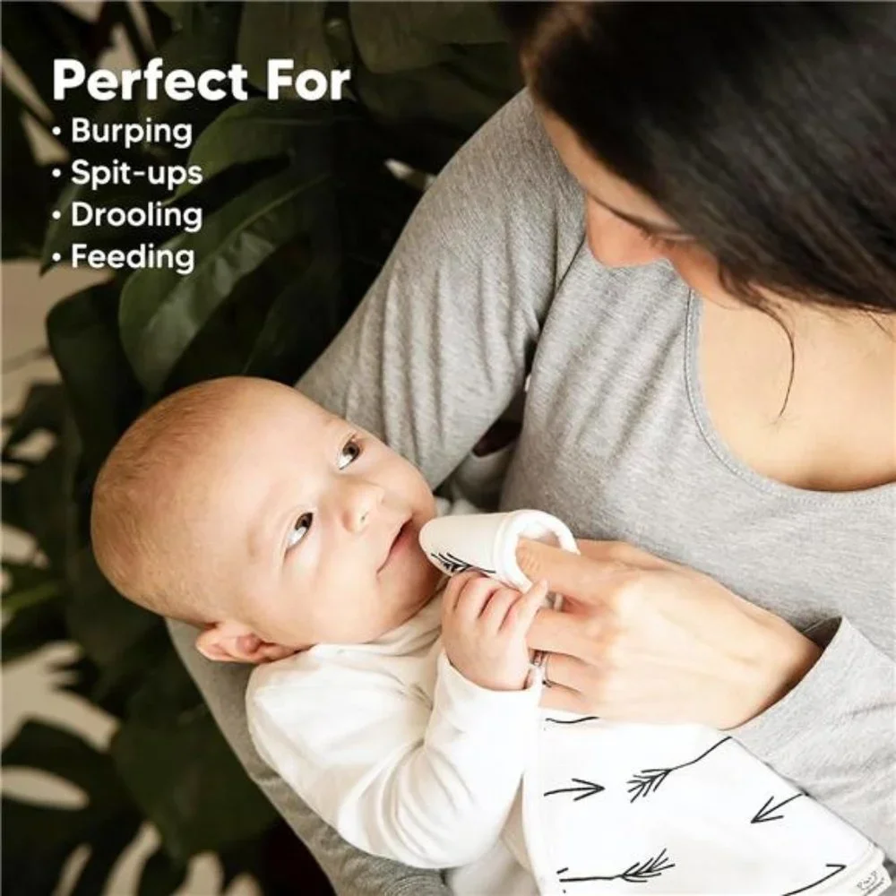 5Pack Organic Burp Cloths for Baby Boys and Girls -Ultra Absorbent Burping Cloth